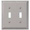 Amerelle Amerelle Georgian Satin Nickel 2 gang Die-Cast Metal Toggle Wall Plate 1 pk 54TTN - alternate 2